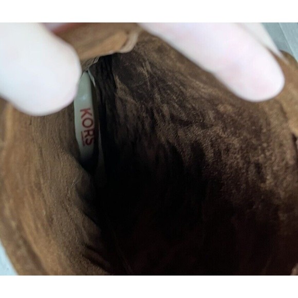 KORS MICHAEL KNEE HIGH HEEL BROWN SUEDE LEATHER Tall BOOTS ITALY sz 10 M - Picture 7 of 10